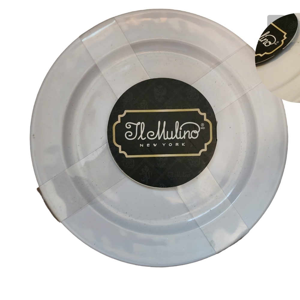 IL White Melamine  Side Salad Plates S/4